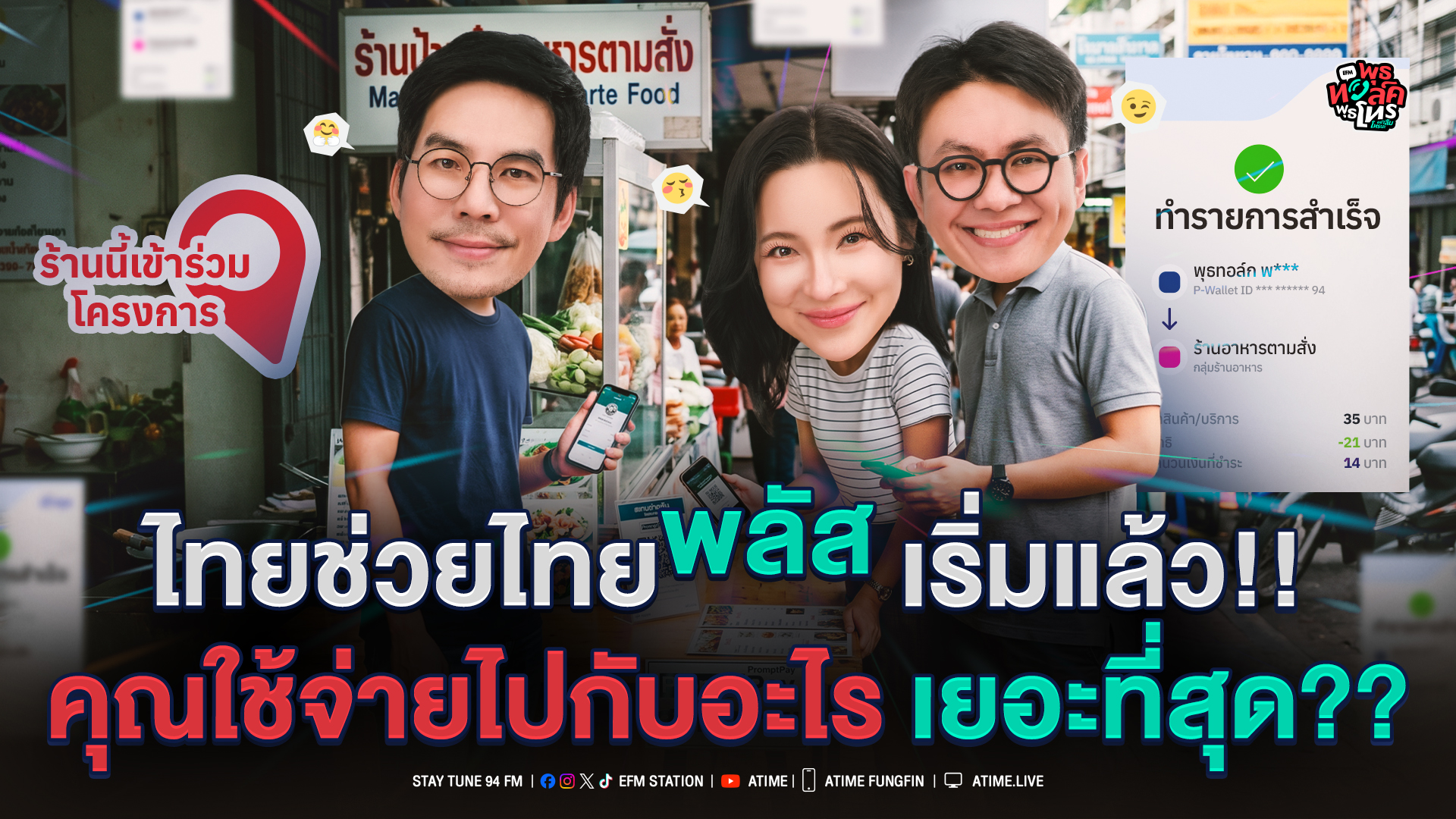 พุธทอล์ค พุธโทร "ไทยช่วยไทยพลัสเริ่มแล้ว คุณจ่ายไปกับอะไรเยอะที่สุด?" [3 มิ.ย.69]