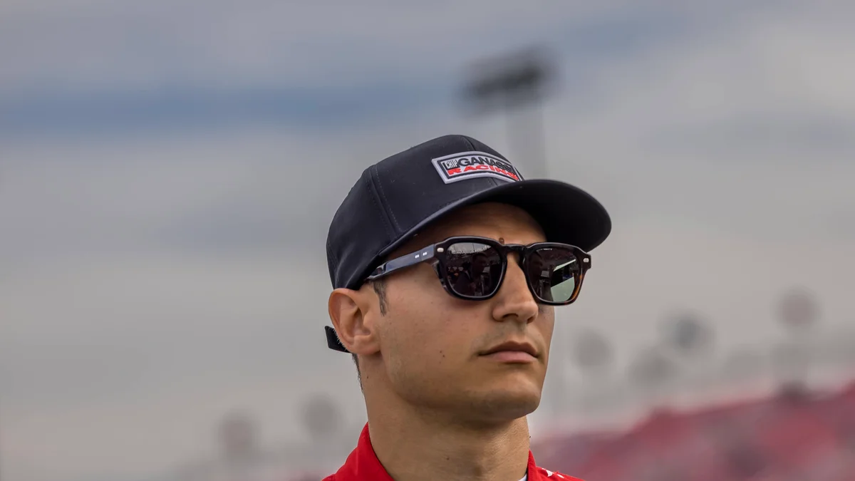 IndyCar driver David Malukas (12) in his race car on the track during qualifying at World Wide Technology Raceway.