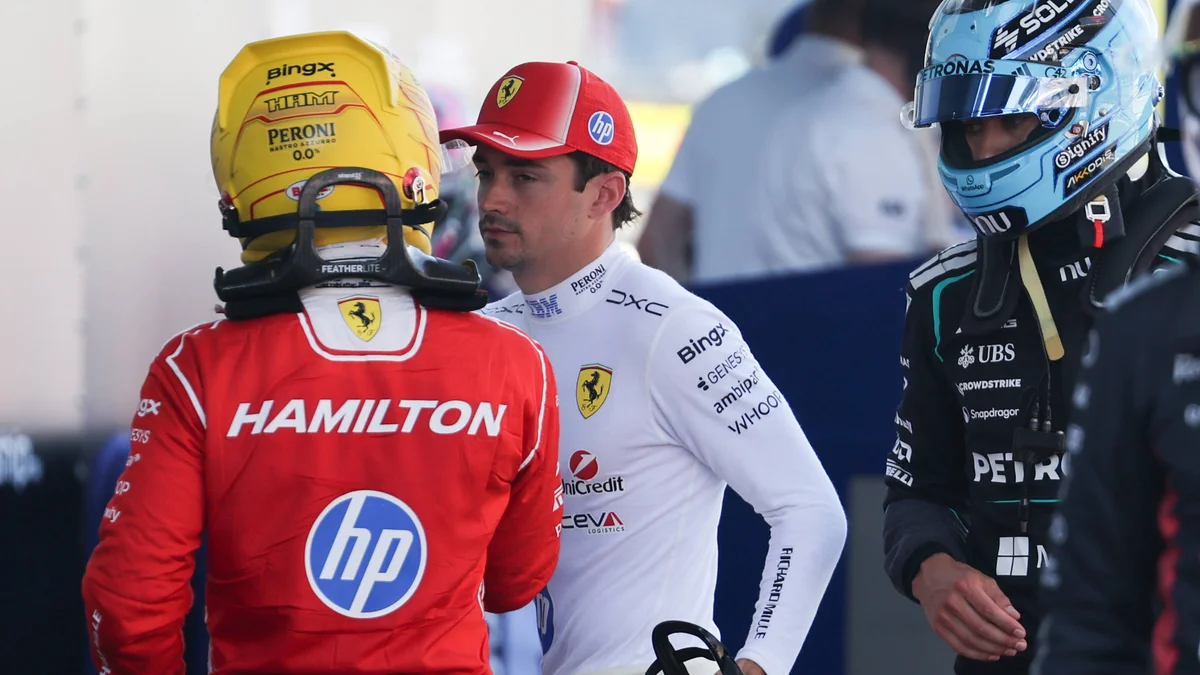 Leclerc crash deepens Ferrari tension as Hamilton lines up second