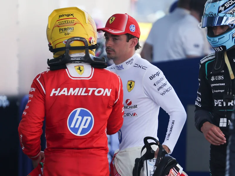 Leclerc crash deepens Ferrari tension as Hamilton lines up second