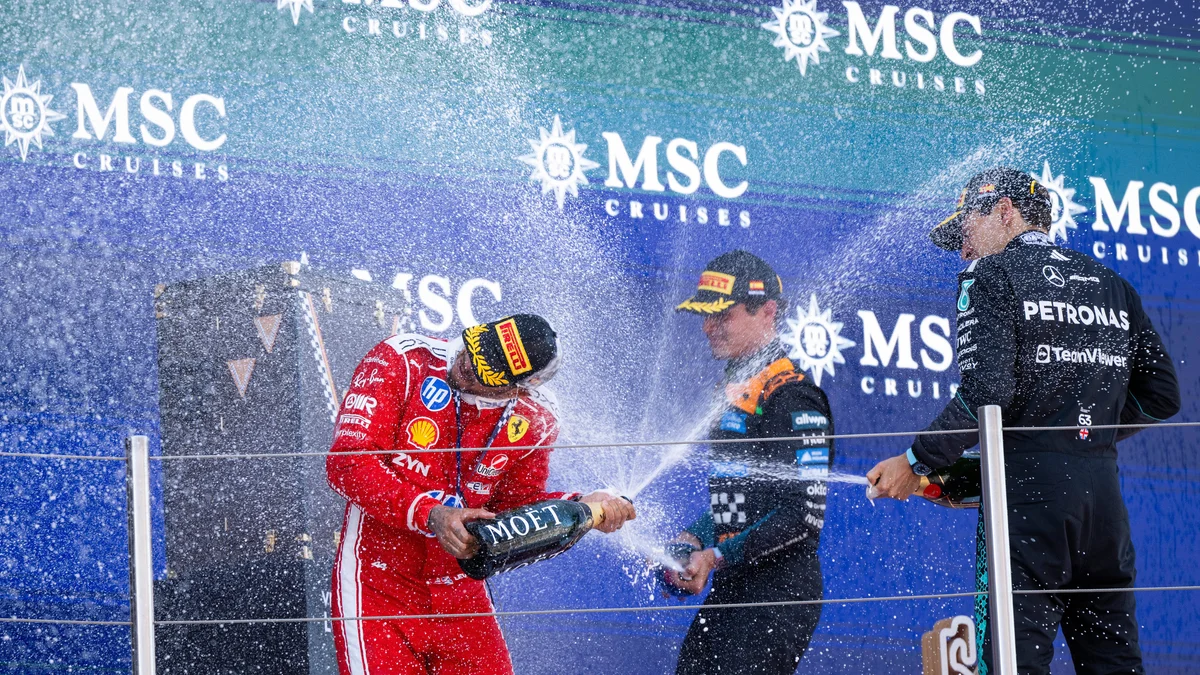 Hamilton leads historic all-British Formula 1 podium in Barcelona