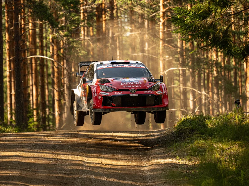 Ogier and Ingrassia Crash Out of Rally Finland Lead After High-Speed Impact