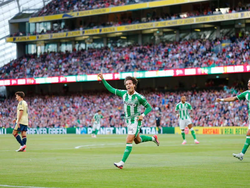 Real Betis Defeat Arsenal 3-1 in Dublin Friendly, Gunners Suffer First Pre-Season Loss
