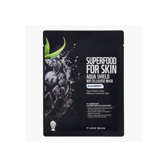 Farmskin Superfood For Skin Aqua Shield Bio Cellulose Mask with Blackberry in Dubai, UAE