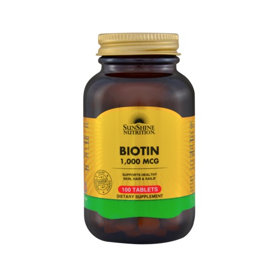 Sunshine Nutrition Biotin 1000mcg Tablets 100s in Dubai, UAE