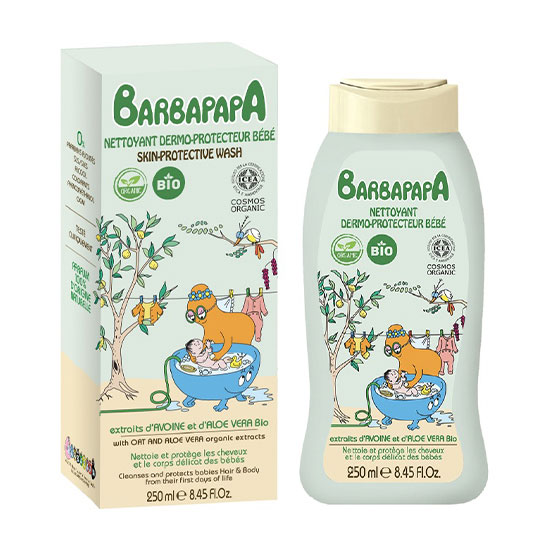 Barbapapa Organic Skin Protective Wash Hair&Body 250ml
