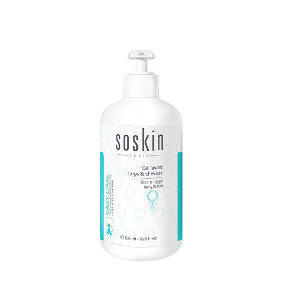 Soskin Baby Cleansing Gel Body & Hair 500ml in Dubai, UAE