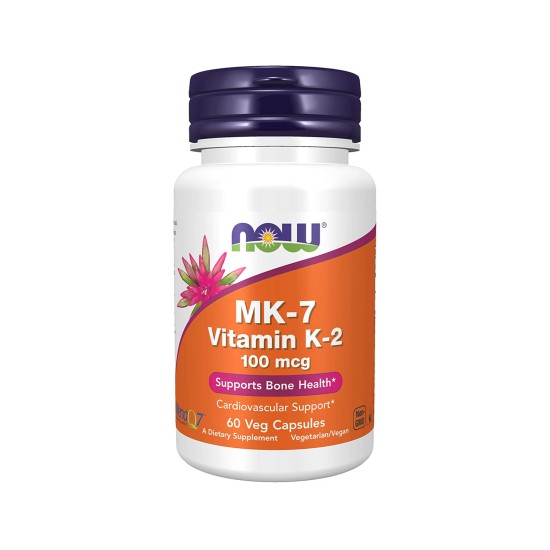 Now Foods MK-7 Vitamin K-2 100 mcg 60 Veg Capsules in Dubai, UAE