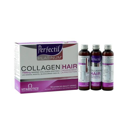 Vitabiotics Perfectil Platinum Collagen Hair Drink 10 Bottles X 50ml -  Aesthetic Today UAE