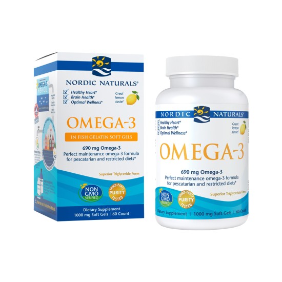 Nordic Naturals, Omega-3 in Fish Gelatin Softgels, 60 Softgels in Dubai, UAE