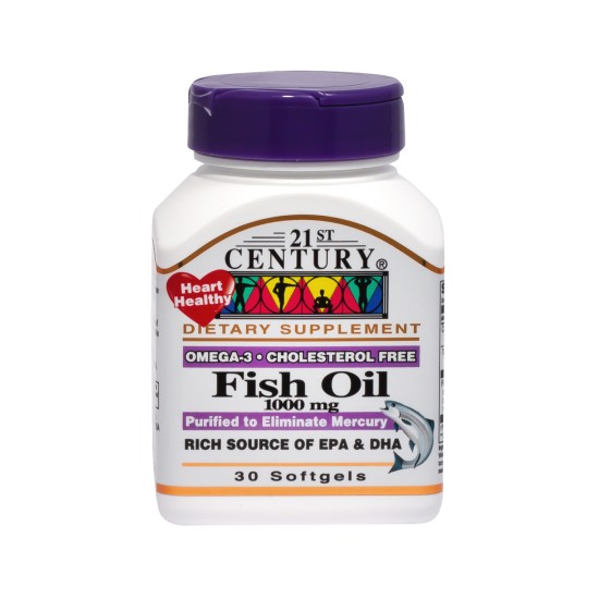 21st Century Fish Oil 1000 mg - Omega-3 30 Softgels in Dubai, UAE