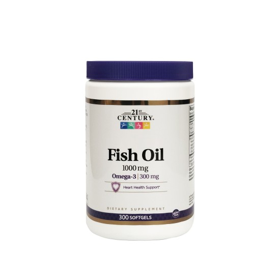 21st Century Fish Oil 1000 mg - Omega-3 300 Softgels in Dubai, UAE