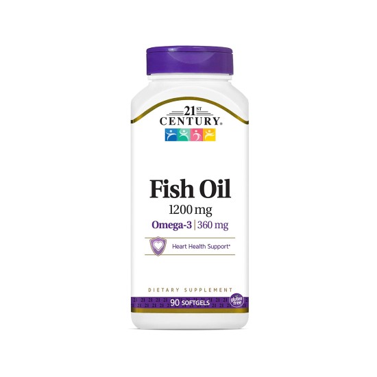 21st Century Fish Oil 1200mg Omega-3 360mg 90 Softgels in Dubai, UAE