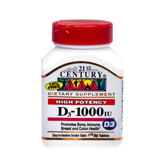 21st Century High Potency D3-1000 i.u. 110 Tablets in Dubai, UAE