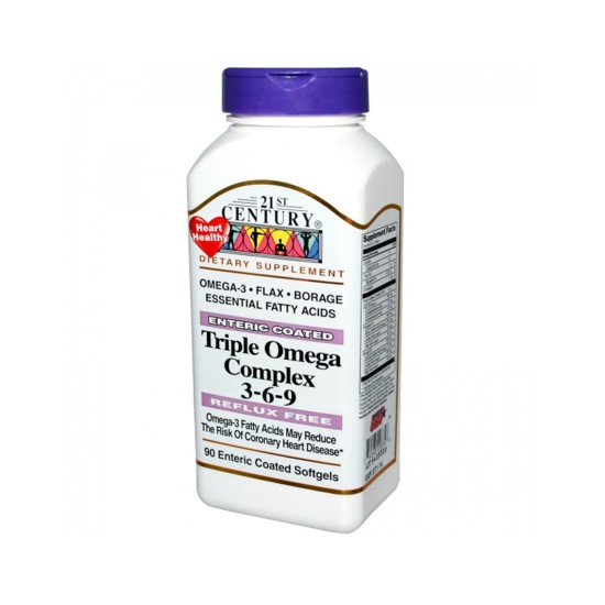 21st Century Triple Omega Complex 3-6-9 90 Coated Softgels in Dubai, UAE