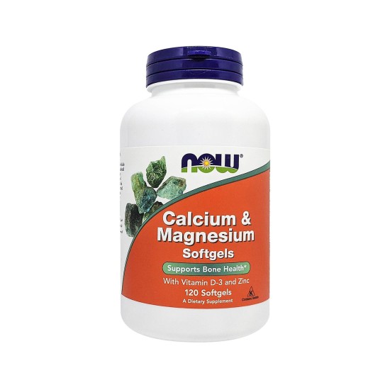 Now Foods Calcium & Magnesium with Vitamin D3 and Zinc 120 Softgels in Dubai, UAE