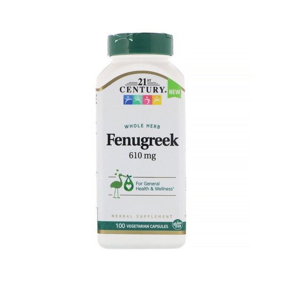 21st Century Fenugreek 610 mg, 100 Vegetarian Capsules Aesthetic