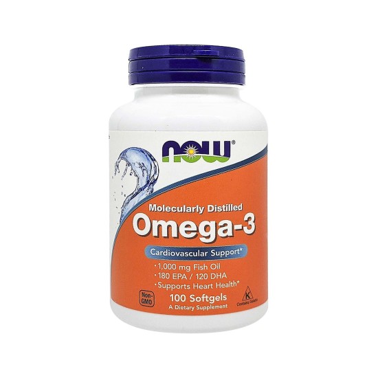 Now Foods Omega-3, Molecularly Distilled 100 Softgels in Dubai, UAE