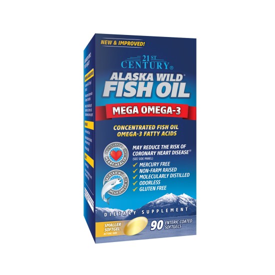 21st Century Alaska Wild Fish Oil Mega Omega-3 90 Softgels in Dubai, UAE