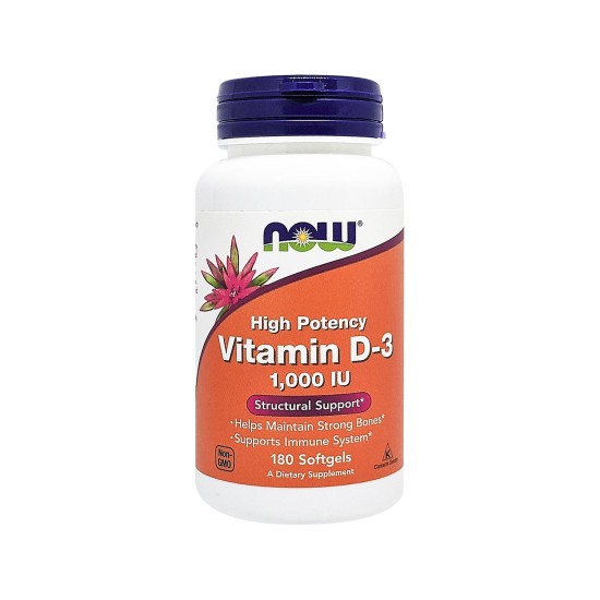 Now Foods Vitamin D3 1000iu 180 Softgels in Dubai, UAE