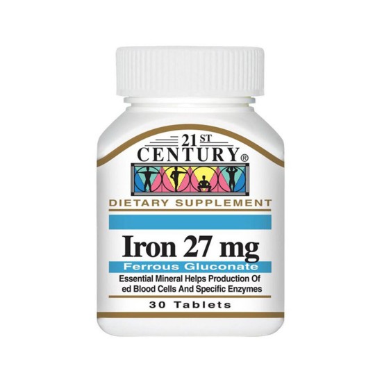 21st Century Iron 27 mg Ferrous Gluconate 30 Tablets in Dubai, UAE