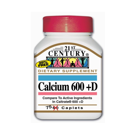 21st Century Calcium 600mg D3 75 Tablets in Dubai, UAE