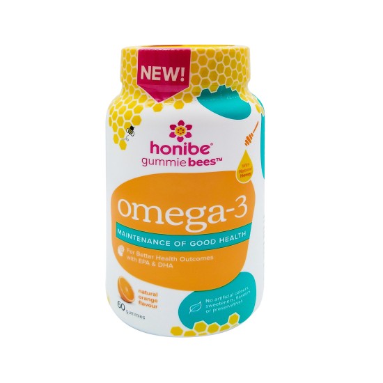 Honibe Omega-3 Honey Gummies Support Heart Health 60 Gummies in Dubai, UAE