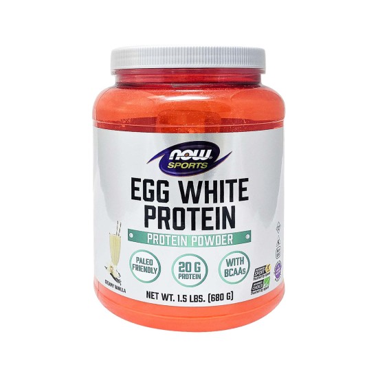 Now Sports, Egg White Protein Creamy Vanilla Powder 1.5 Lbs in Dubai, UAE