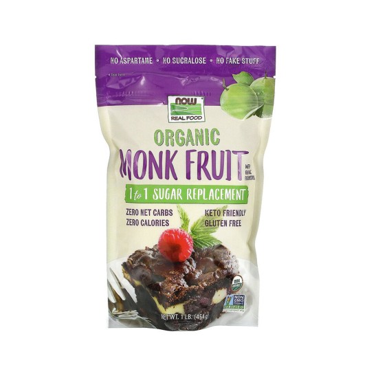 Now Foods Organic Monk Fruit with Organic Erythritol 1 to 1 Sugar Replacement 1lb in Dubai, UAE