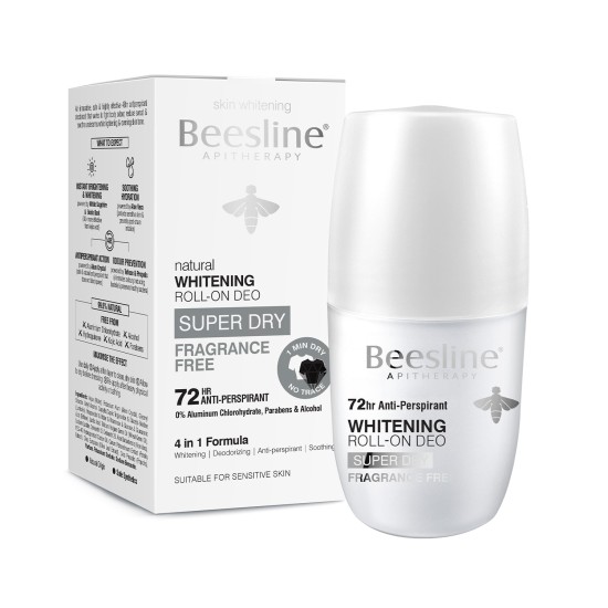 Beesline Whitening Roll-On Super Dry Fragrance-free 50ml in Dubai, UAE