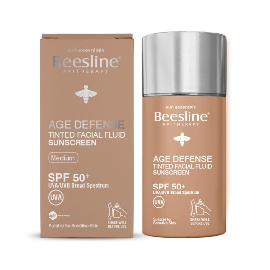 Beesline Age Defence Tinted Facial Fluid Sunscreen in Dubai, UAE