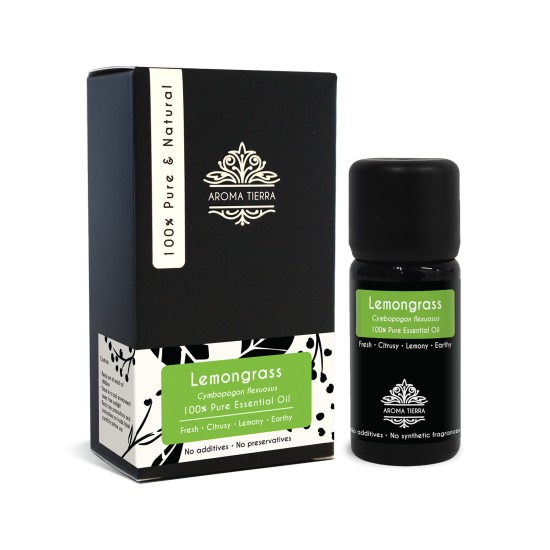 Aroma Tierra Lemongrass Essential Oil 100% Pure & Natural - 10ml in Dubai, UAE