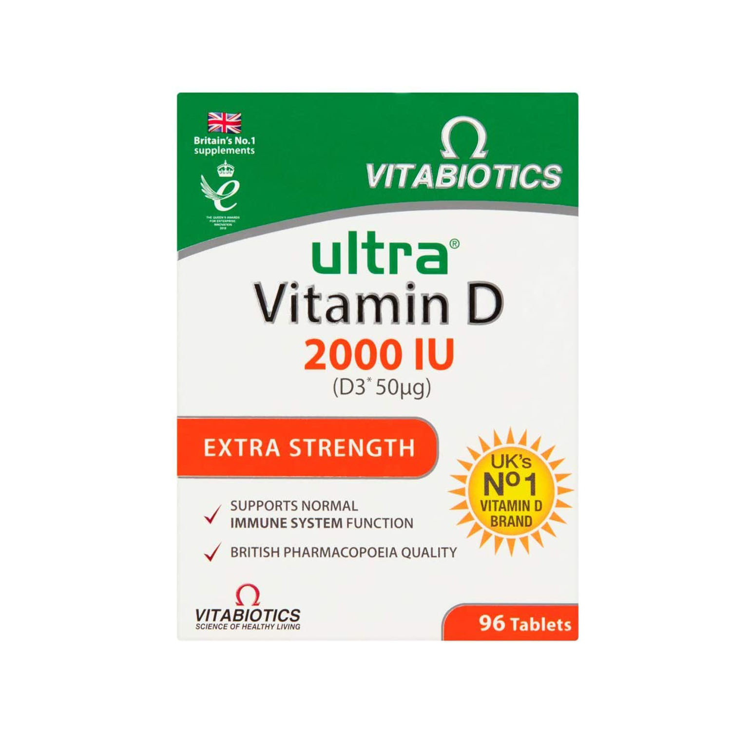 Vitabiotics Ultra Vitamin D3 2000 iu 96 Tablets Aesthetic Today UAE