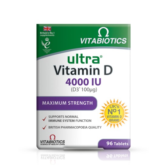 Vitabiotics Ultra Vitamin D3 4000 iu 96 Tablets in Dubai, UAE