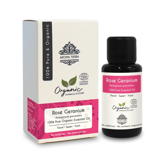 Aroma Tierra Organic Geranium Essential Oil 30ml in Dubai, UAE