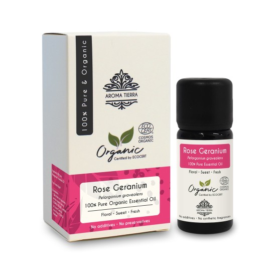 Aroma Tierra Organic Geranium Essential Oil 10ml in Dubai, UAE