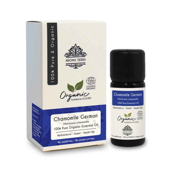 Aroma Tierra Organic Chamomile Essential Oil (German or Blue) 10ml in Dubai, UAE