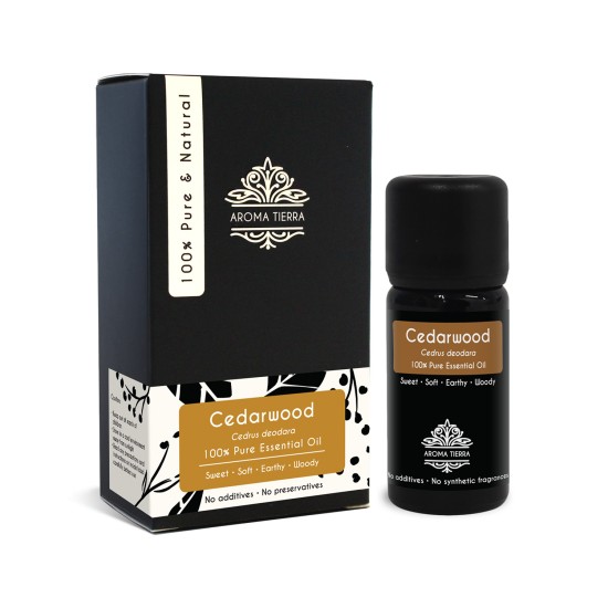 Aroma Tierra Cedarwood Essential Oil 100% Pure & Natural - 10ml in Dubai, UAE