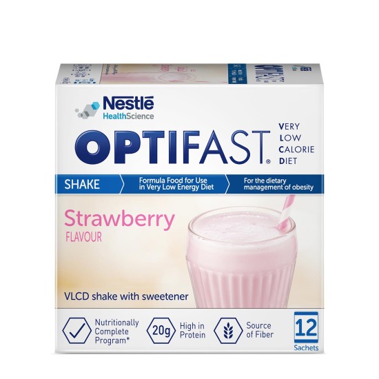 Optifast Strawberry Shake 12 Sachets Online Aesthetictoday UAE- Protein-Rich in Dubai, UAE