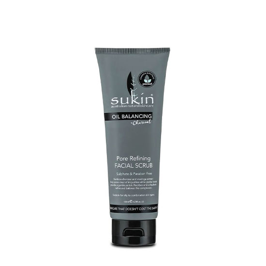 Sukin Oil Balancing Charcoal Pore Refining Facial Scrub 125ml in Dubai, UAE