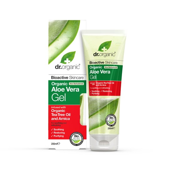 Dr.Organic Aloe Vera Gel with Organic Tea Tree Oil & Arnica 200ml in Dubai, UAE