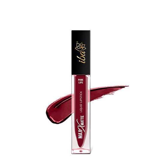 Iba Maxx Matte Liquid Lipstick Mystique Maroon L12 Halal Makeup in Dubai, UAE