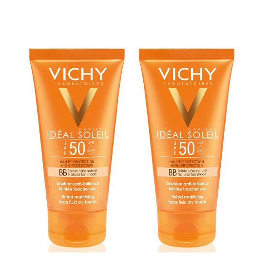 Vichy Ideal Soleil Tinted Mattifying Face Fluid Dry Touch Bb Spf 50 Buy 1 Get 1 Free