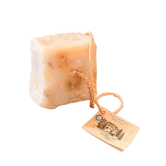 Khan Al Saboun Cedar Wood & Pure Gold Soap & Loofah in Dubai, UAE