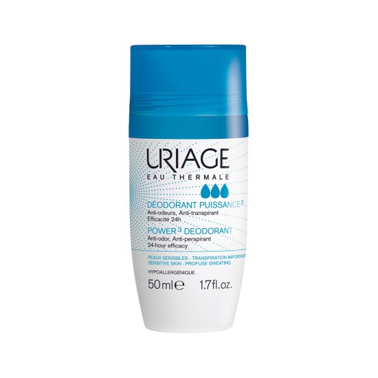 Uriage Power 3 Deodorant Roll-On Blue Cap 50ml Antiperspirant in Dubai, UAE