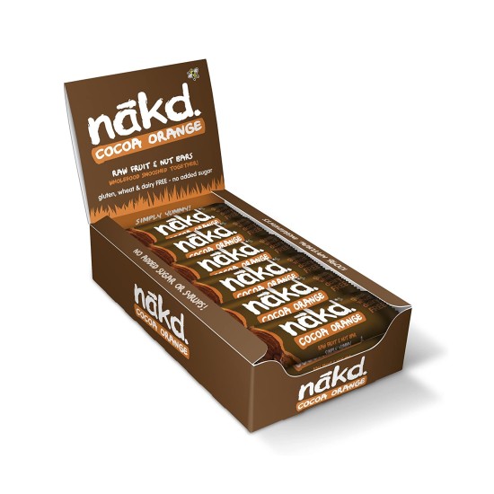 Nakd Cocoa Orange Fruit and Nuts Snack Bar 18 x 35g