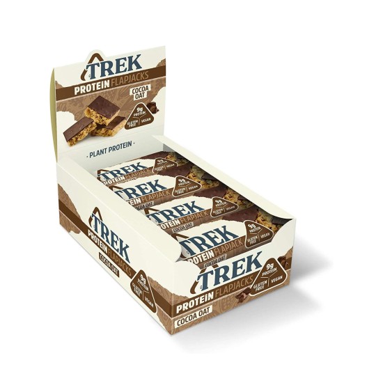 Trek Flapjack Cocoa Oat Vegan Protein Bar 16 x 50g