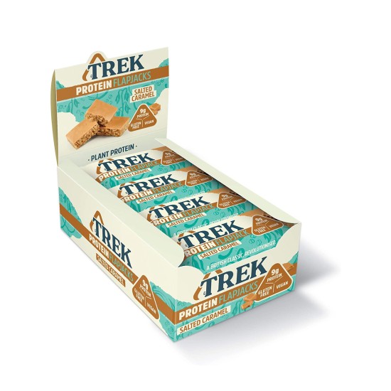 Trek Protein Flapjacks Salted Caramel Vegan Protein Bar 16 x 50g