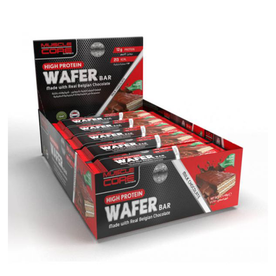 Muscle Core High Wafer Protein Bar Milk Chocolate 12 x 40g