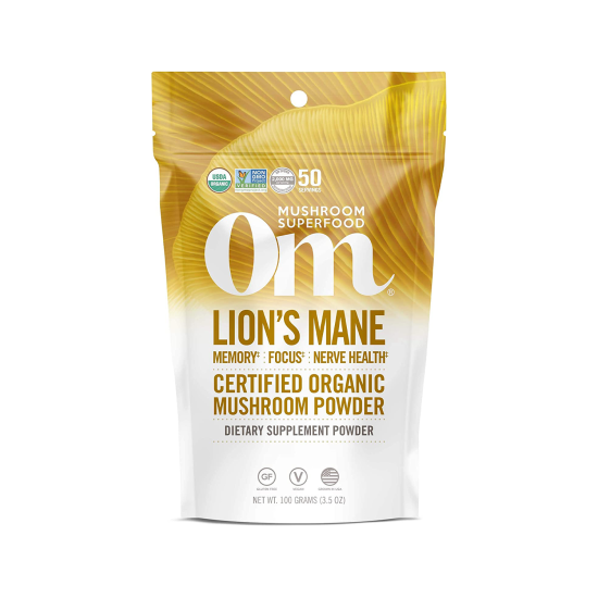 Om Mushroom Lions Mane Organic Mushroom Powder 100g